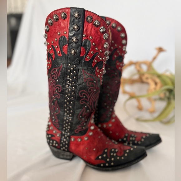 Old Gringo Studded Cowboy Boots 8 - Picture 4 of 13